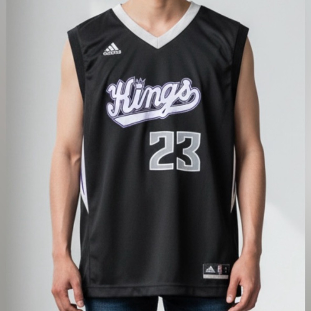 ⭐️NBA - ADIDAS - ⭐️BEN MCLEMORE KING WHITE & BLACK JERSEY “ 23 / 2014